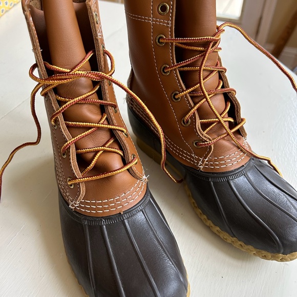 LL bean women's original bean waterproof  boots tan/brown - Picture 5 of 7